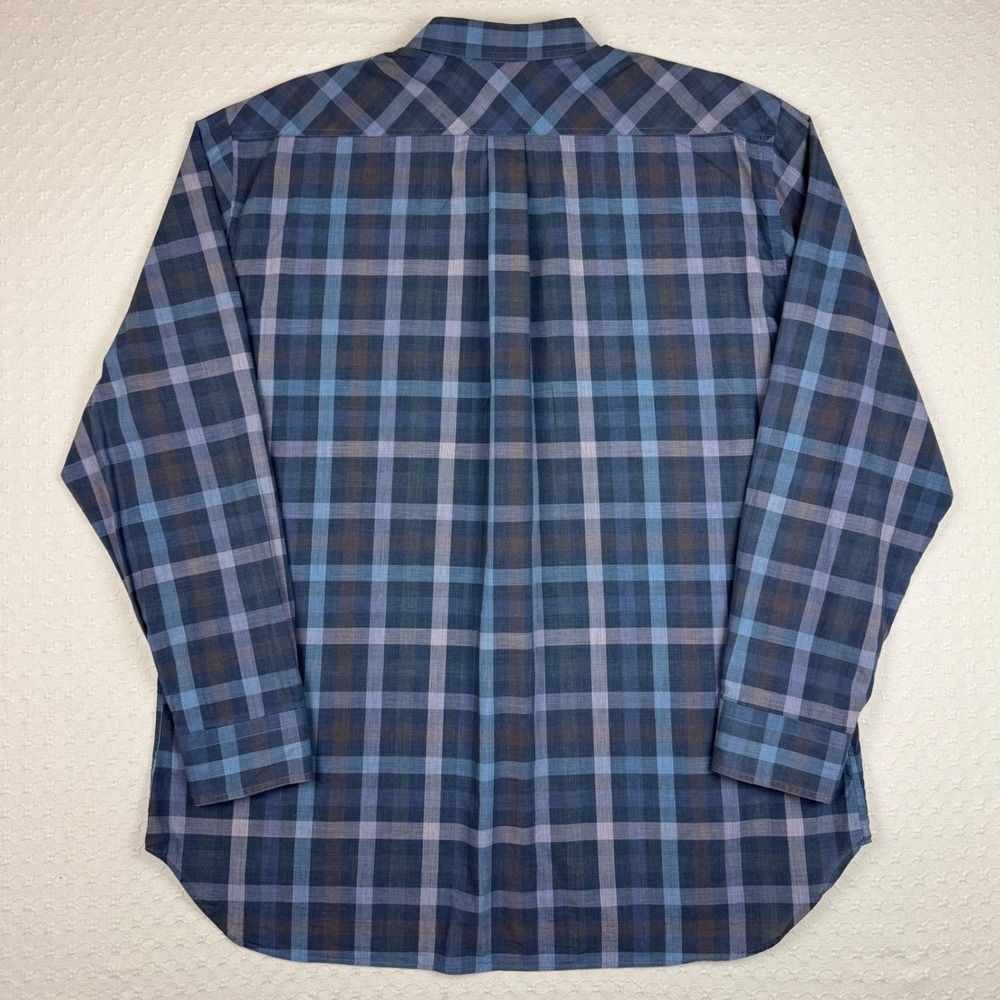 Billy Reid Button Up Shirt Plaid Standard Fit Mens XXL Made in Italy Preppy - Picture 2 of 8
